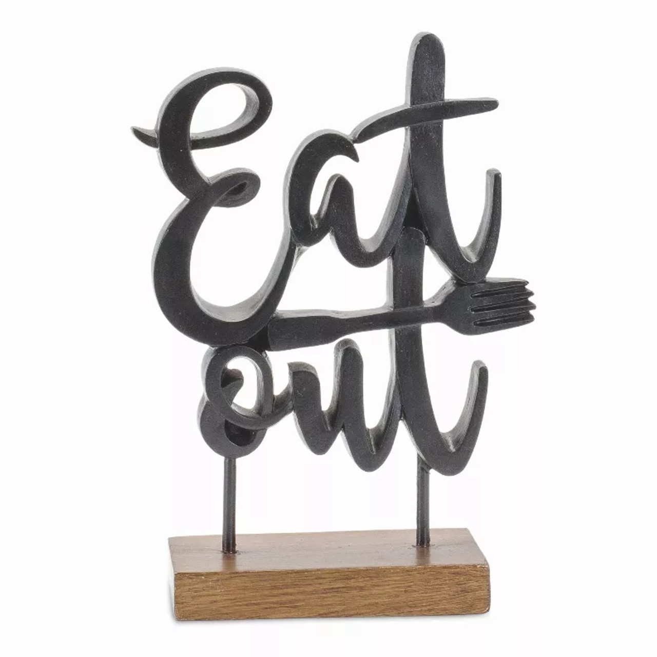 Eat Out Sign 5.25"L x 8.75"H Resin