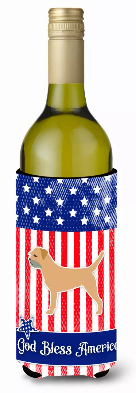 American Flag and Dog Wine Bottle Hugger - S000213B001695P072556V000