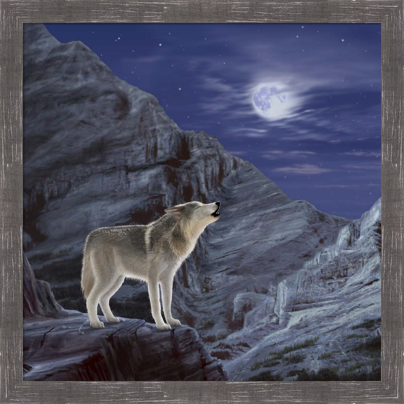 Wolf Moon by Chris Dobrowolski, Framed Wall Art