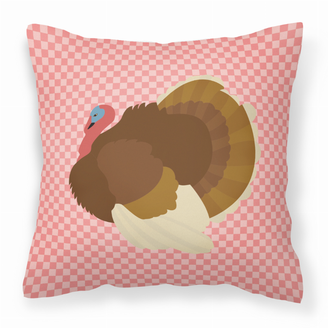 Animal Art Checkboard Design Fabric Decorative Pillow - BB7990PW1414