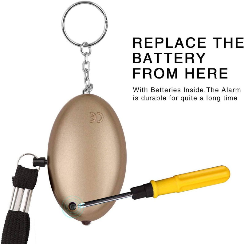 Personal Security Alarm Keychain with LED Light