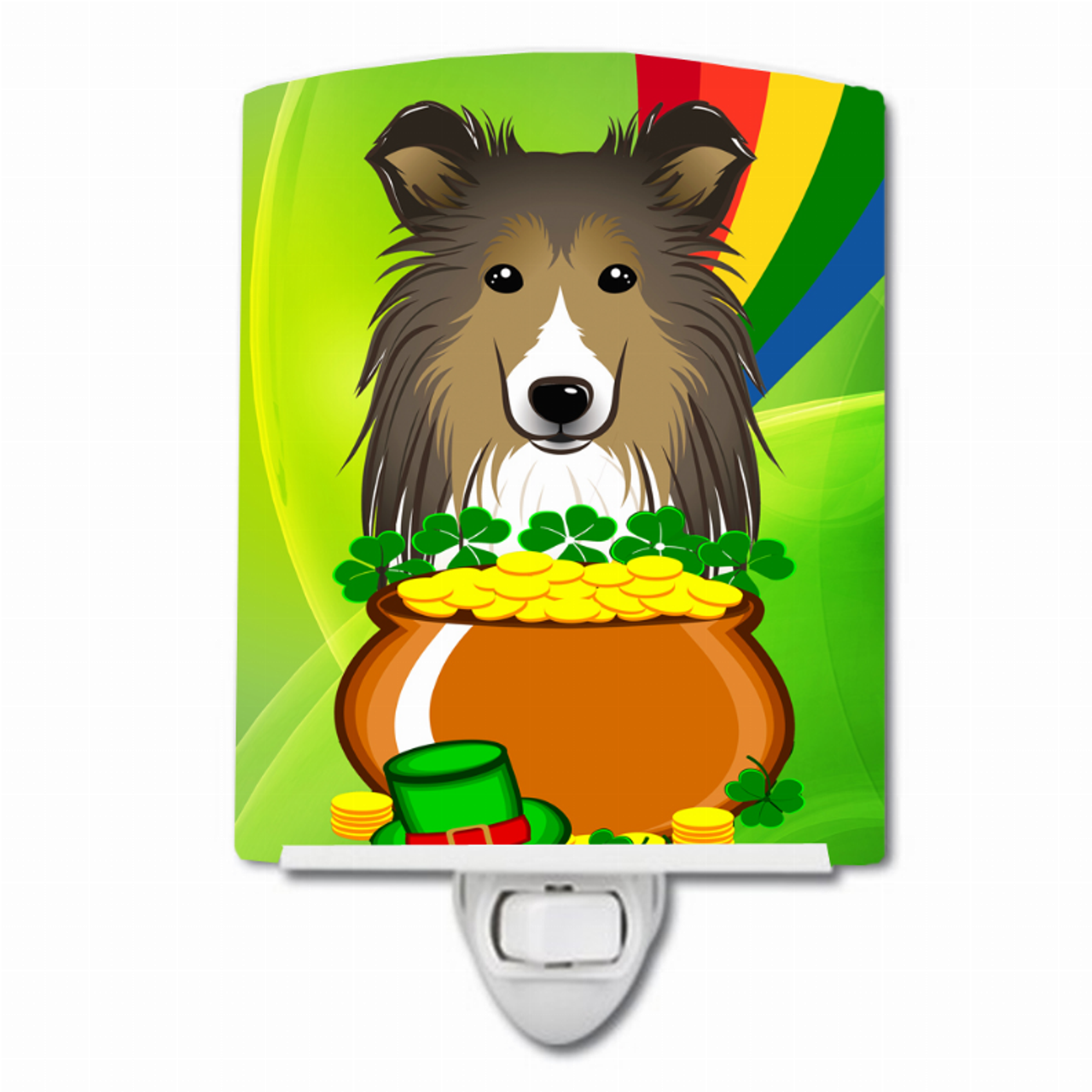 St. Patrick's Day Design with Dog Ceramic Night Light - S000213B001695P099317V000