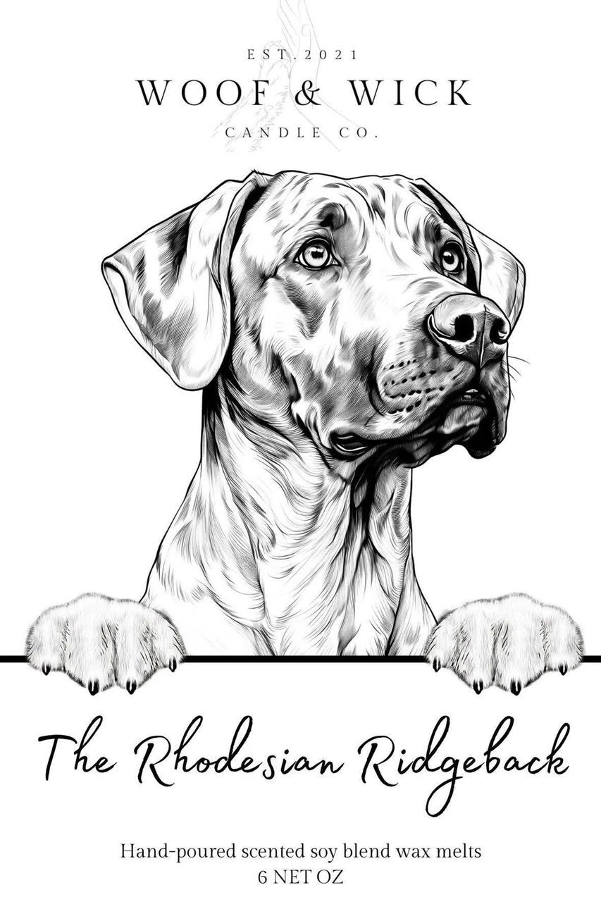 The Rhodesian Ridgeback - Dog Breed Soy Wax Melts for Wax Warmers