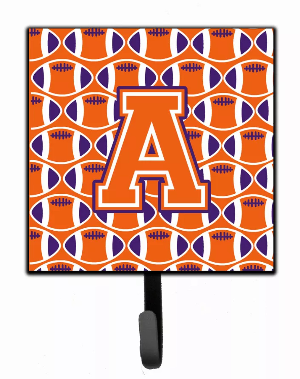 Letter Football Orange, White and Regalia Leash or Key Holder - CJ1072-ASH4