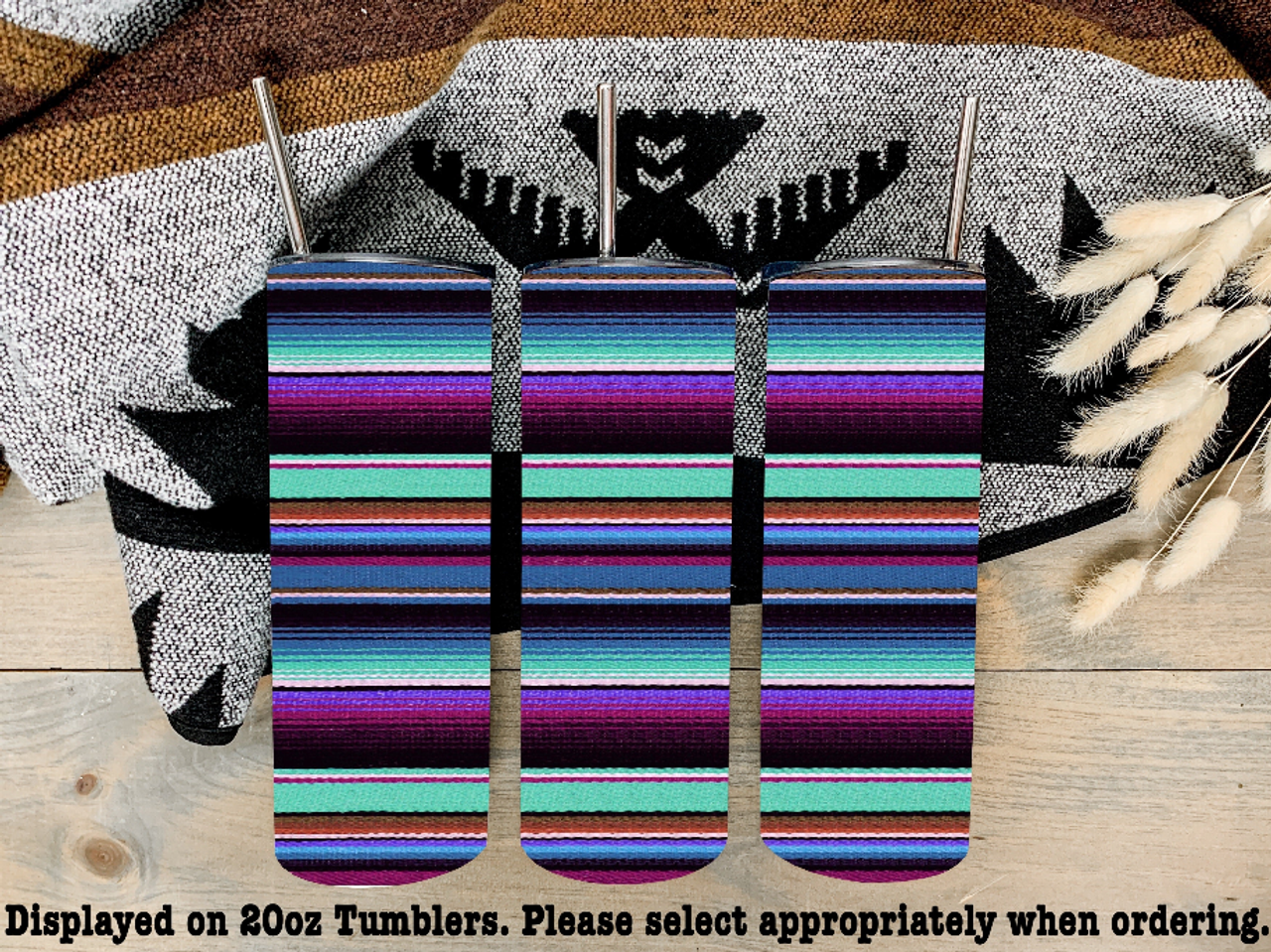 Dark Serape Steel Tumbler