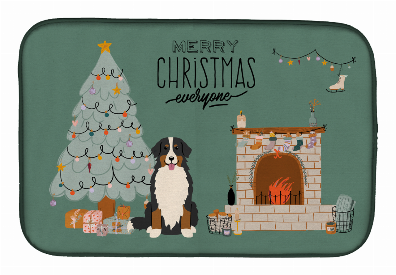 Dog Christmas Everyone Dish Drying Mat - S000213B001695P020168V004