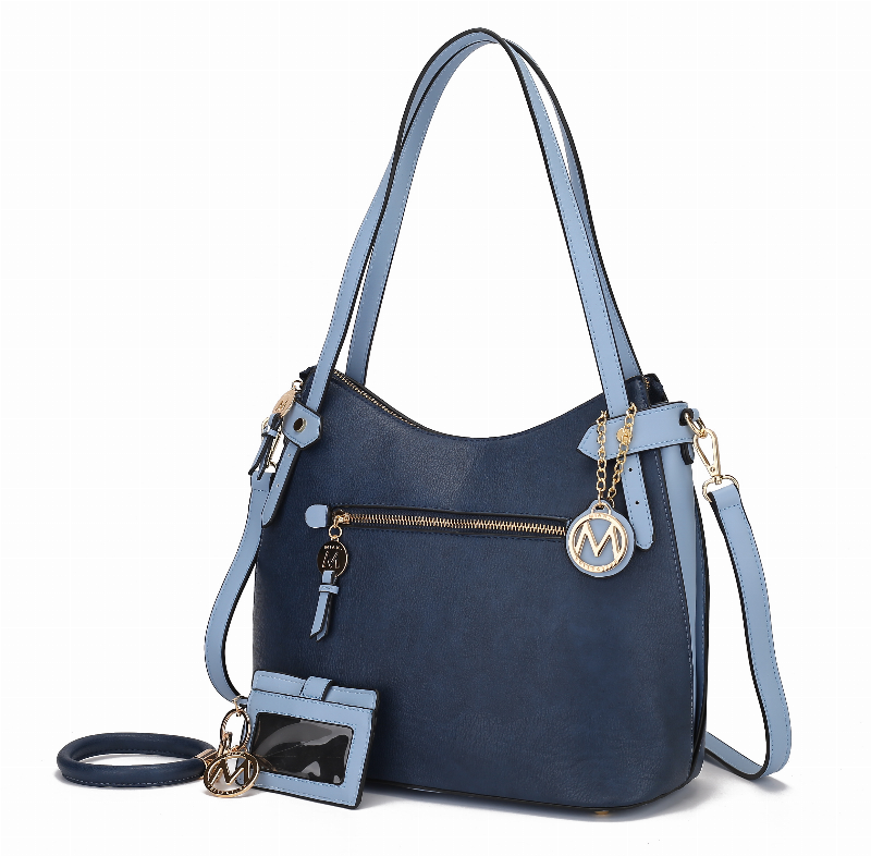 Jaseli Color-Block Vegan Leather Women's Hobo with Wristlet - S001652B002246P000397V005