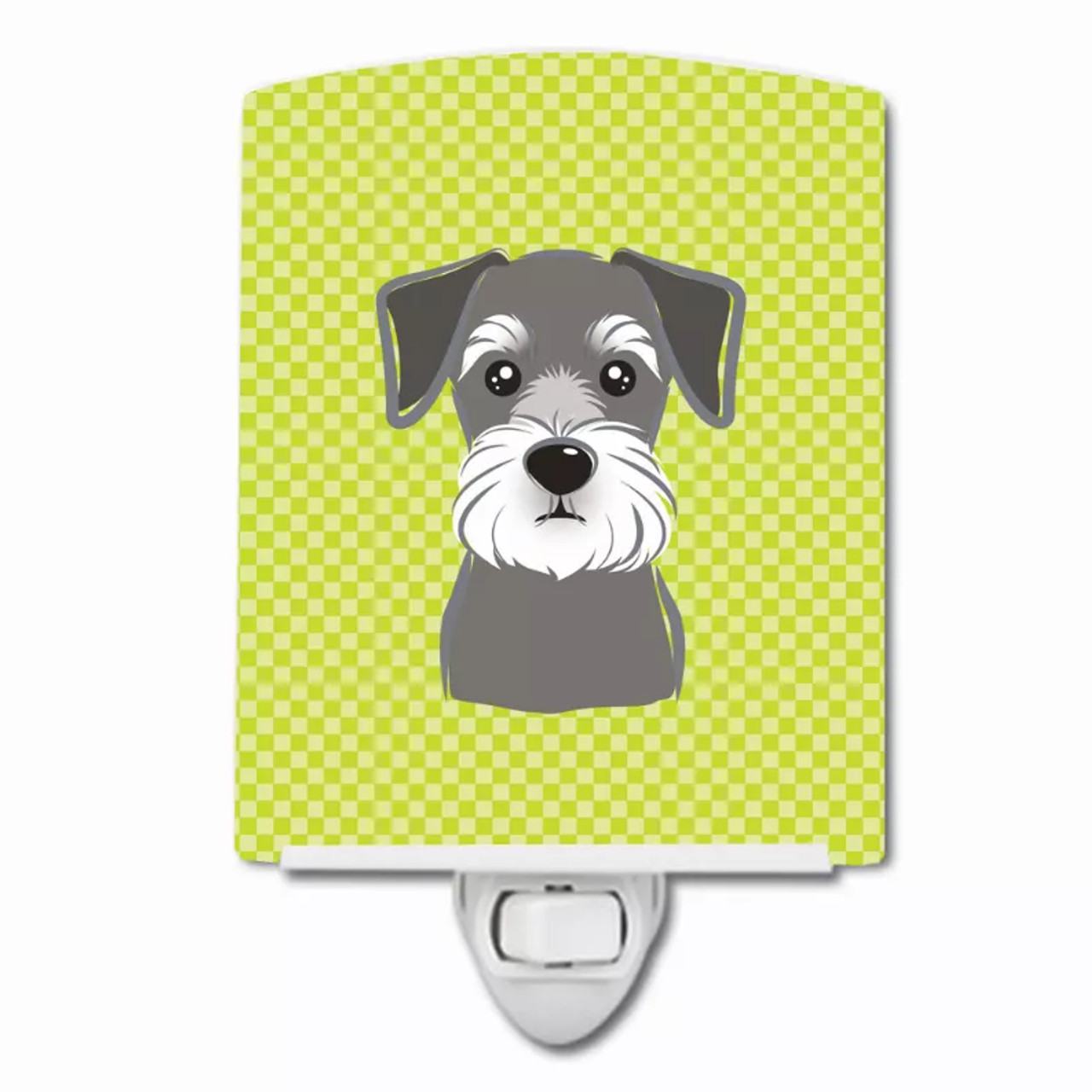 Checkerboard Design with Dog Ceramic Night Light - S000213B001695P098910V000