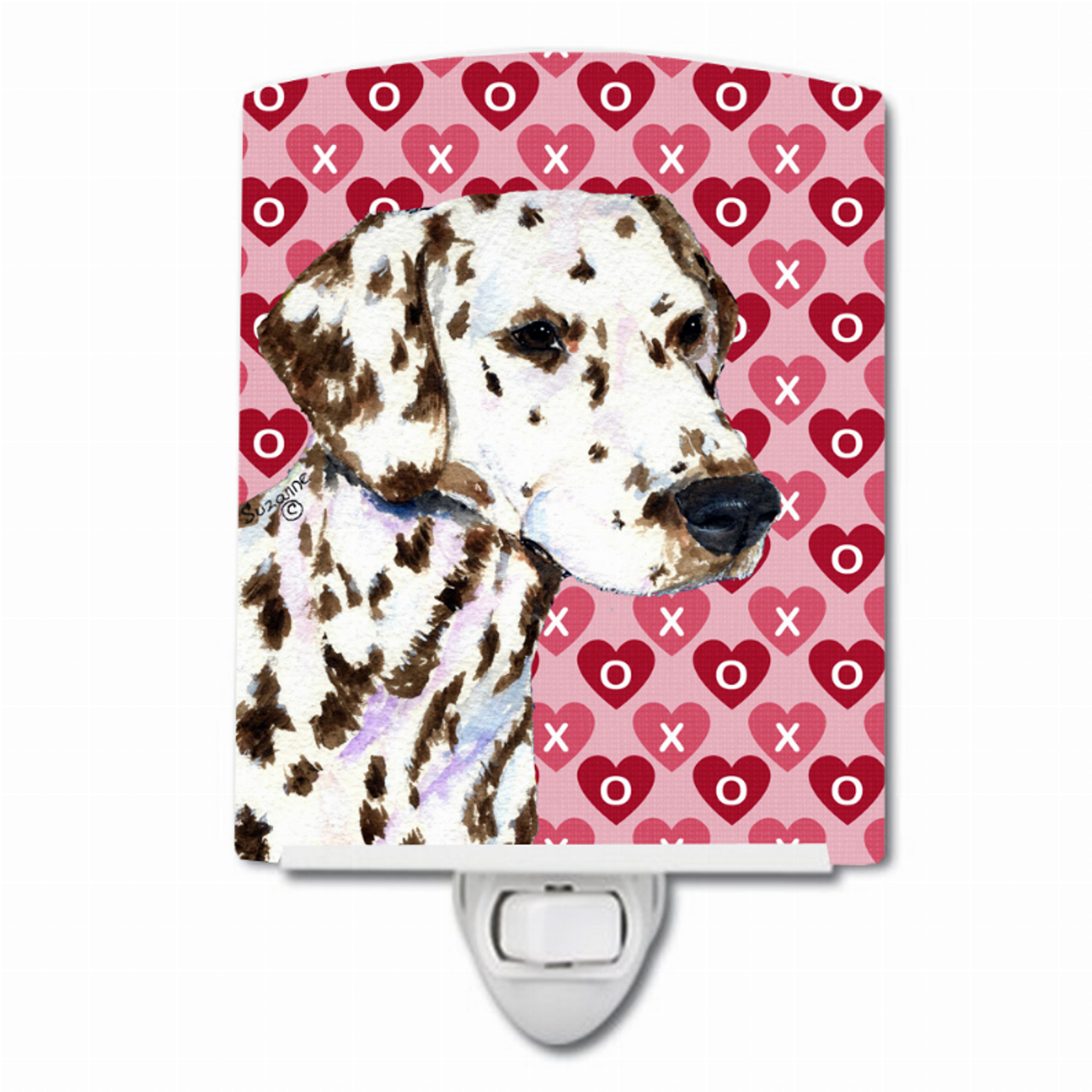 Hearts Love and Valentine's Day Dog Art Ceramic Night Light - SS4469CNL