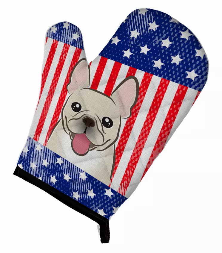 American Flag and Dog on Oven Mitt - S000213B001695P069322V074