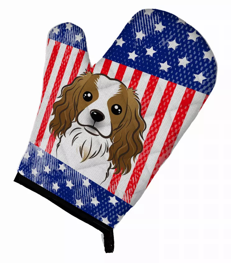 American Flag and Dog on Oven Mitt - S000213B001695P069322V060