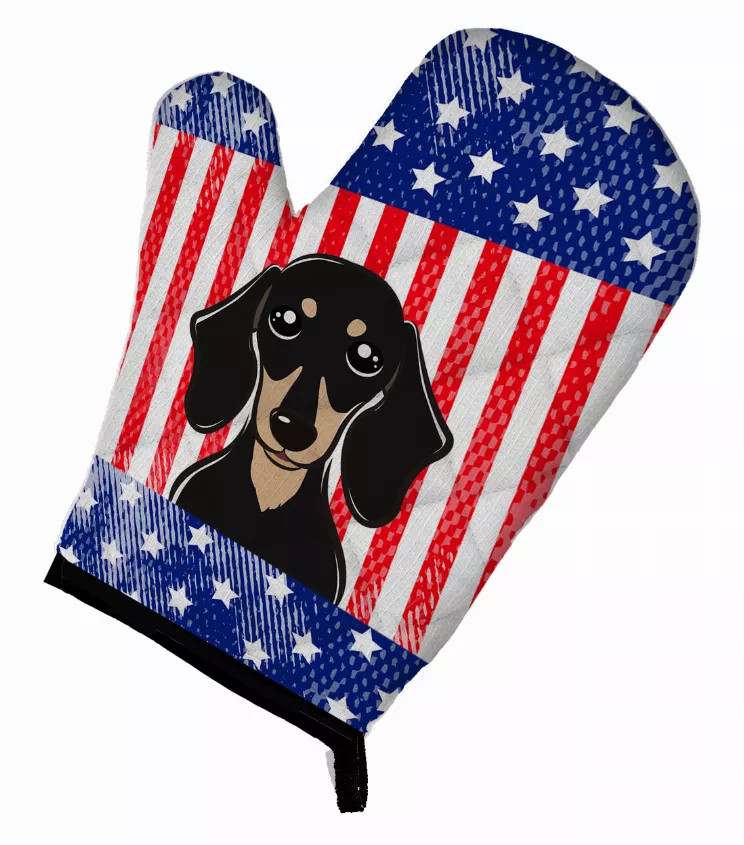 American Flag and Dog on Oven Mitt - S000213B001695P069322V051
