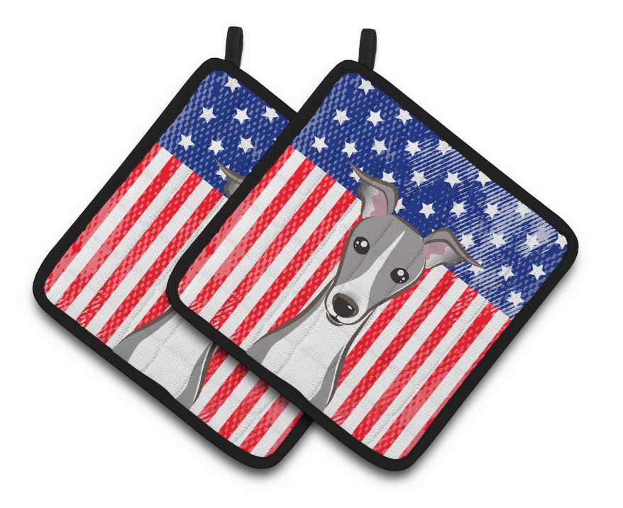 American Flag and Dog on Oven Mitt - S000213B001695P069322V035