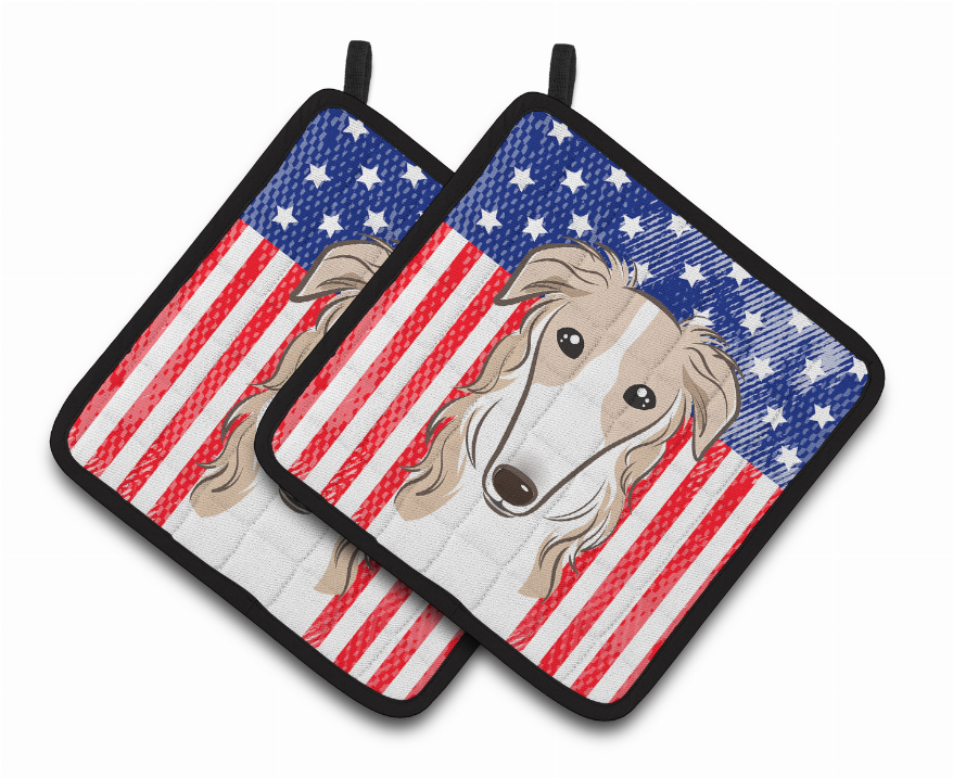 American Flag and Dog on Oven Mitt - S000213B001695P069322V027