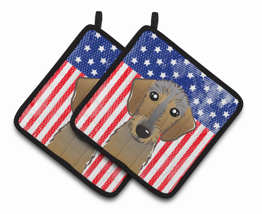 American Flag and Dog on Oven Mitt - S000213B001695P069322V032