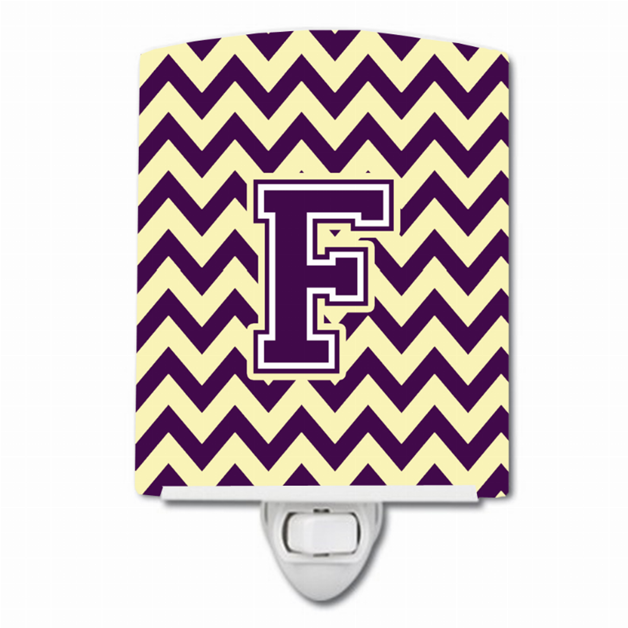 Letter Chevron Ceramic Night Light - CJ1058-FCNL