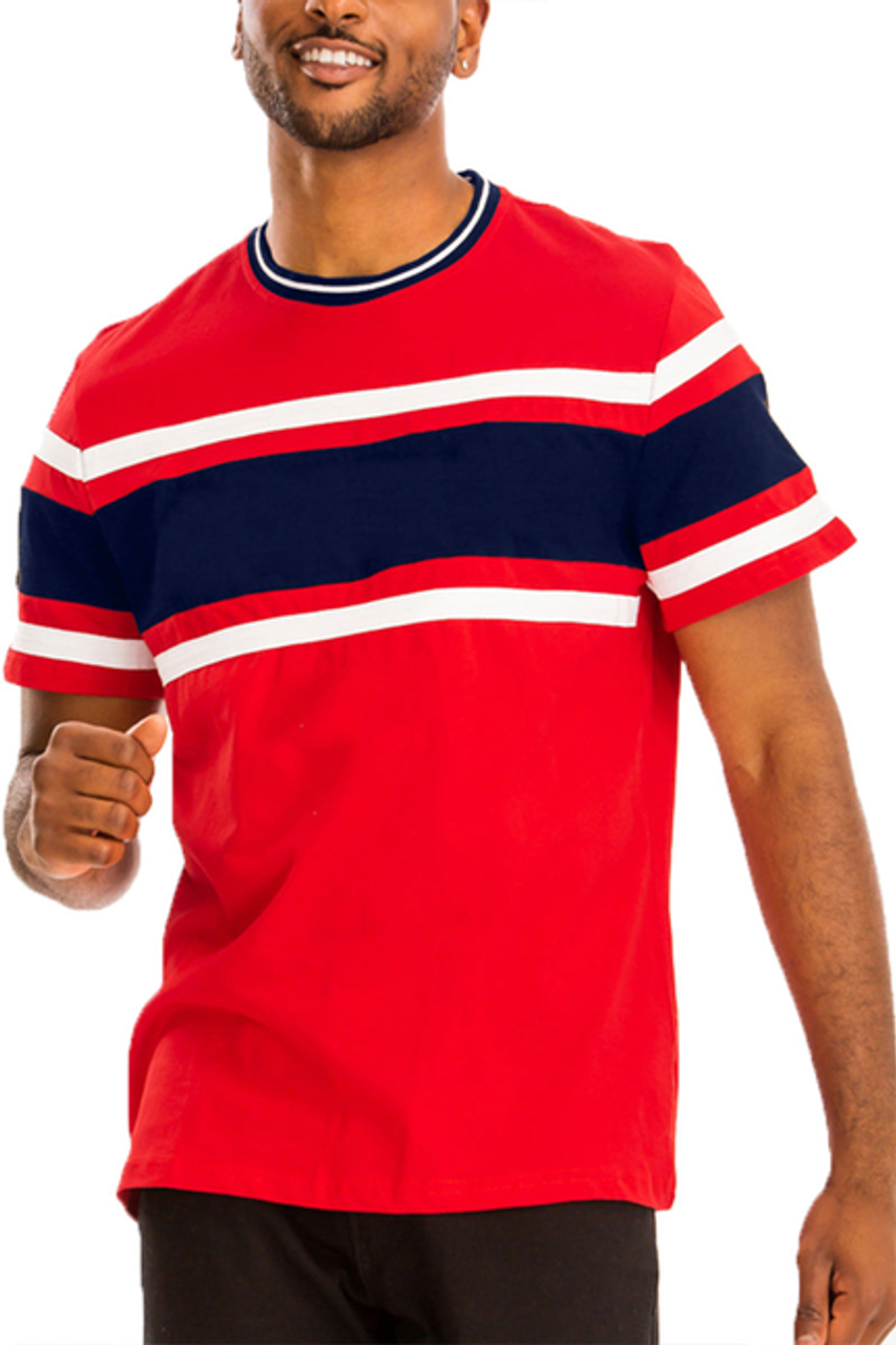 Vertical Color Block Tee - WEIV8968