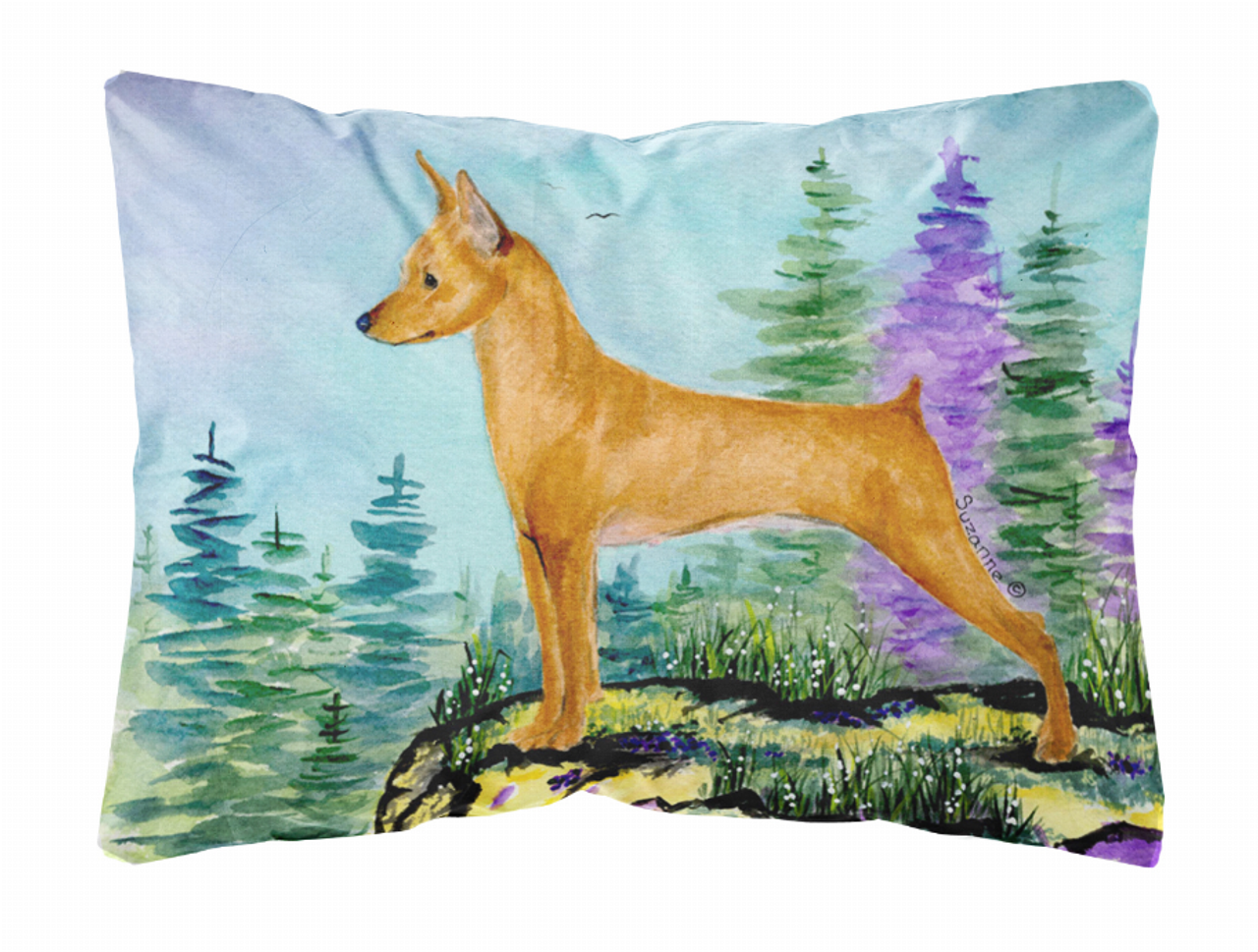 Dog Portrait/Landscape Painting Fabric Decorative Pillow - SS8660PW1216