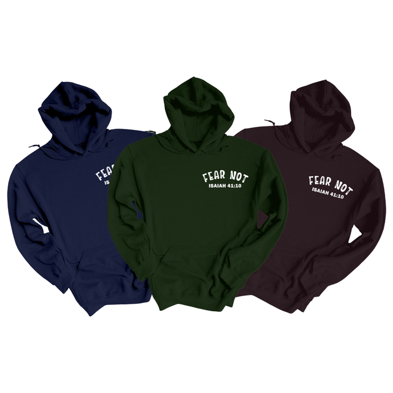 Isaiah 41:10 Fear Not Cotton Blend Hoodies By Pink Box - PinkBox3-3684
