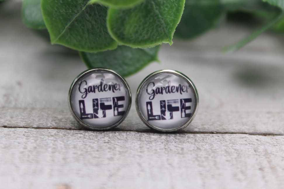 Gardener Life  Glass Stud Earrings