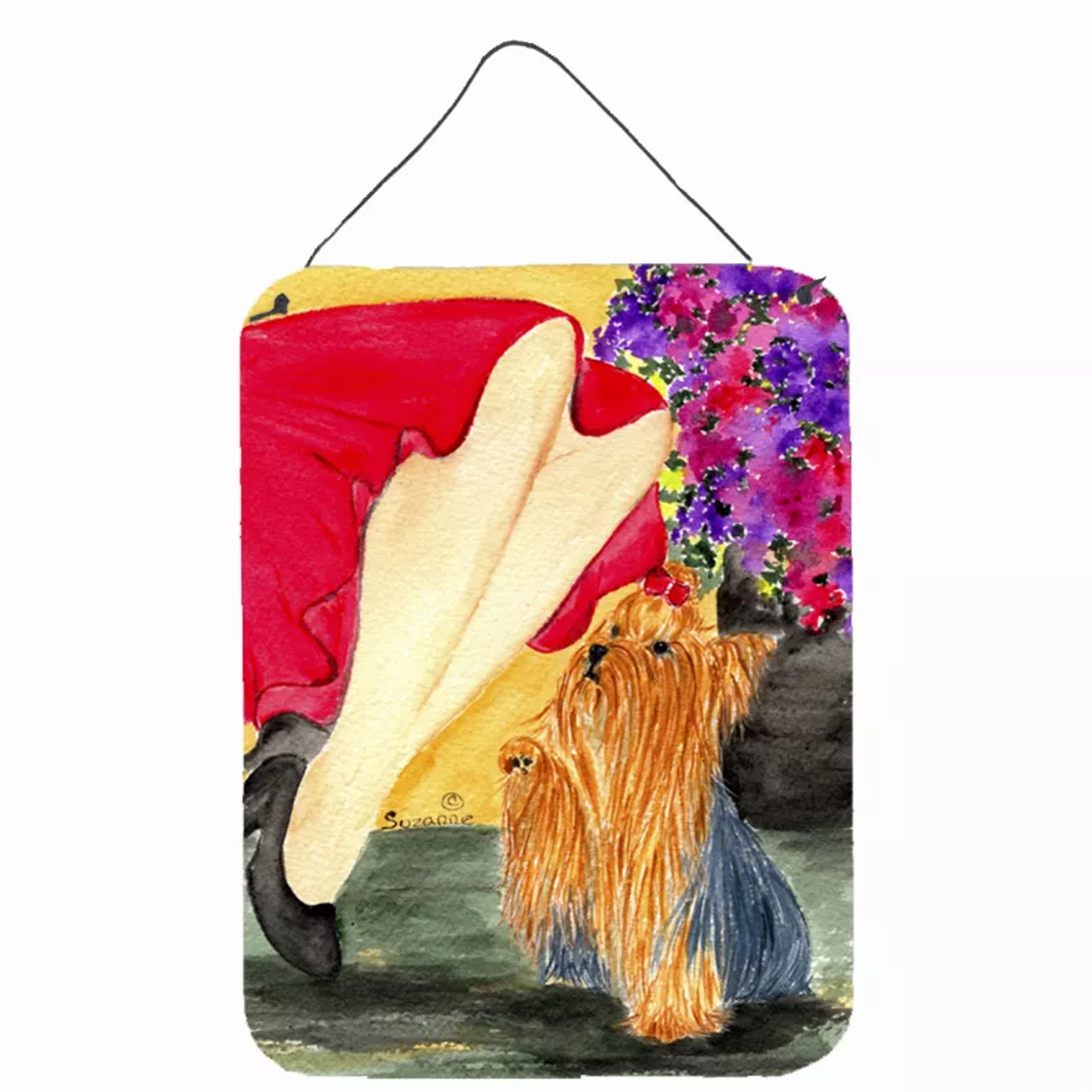 Lady with her Dog Wall or Door Hanging Prints - S000213B001695P028771V004