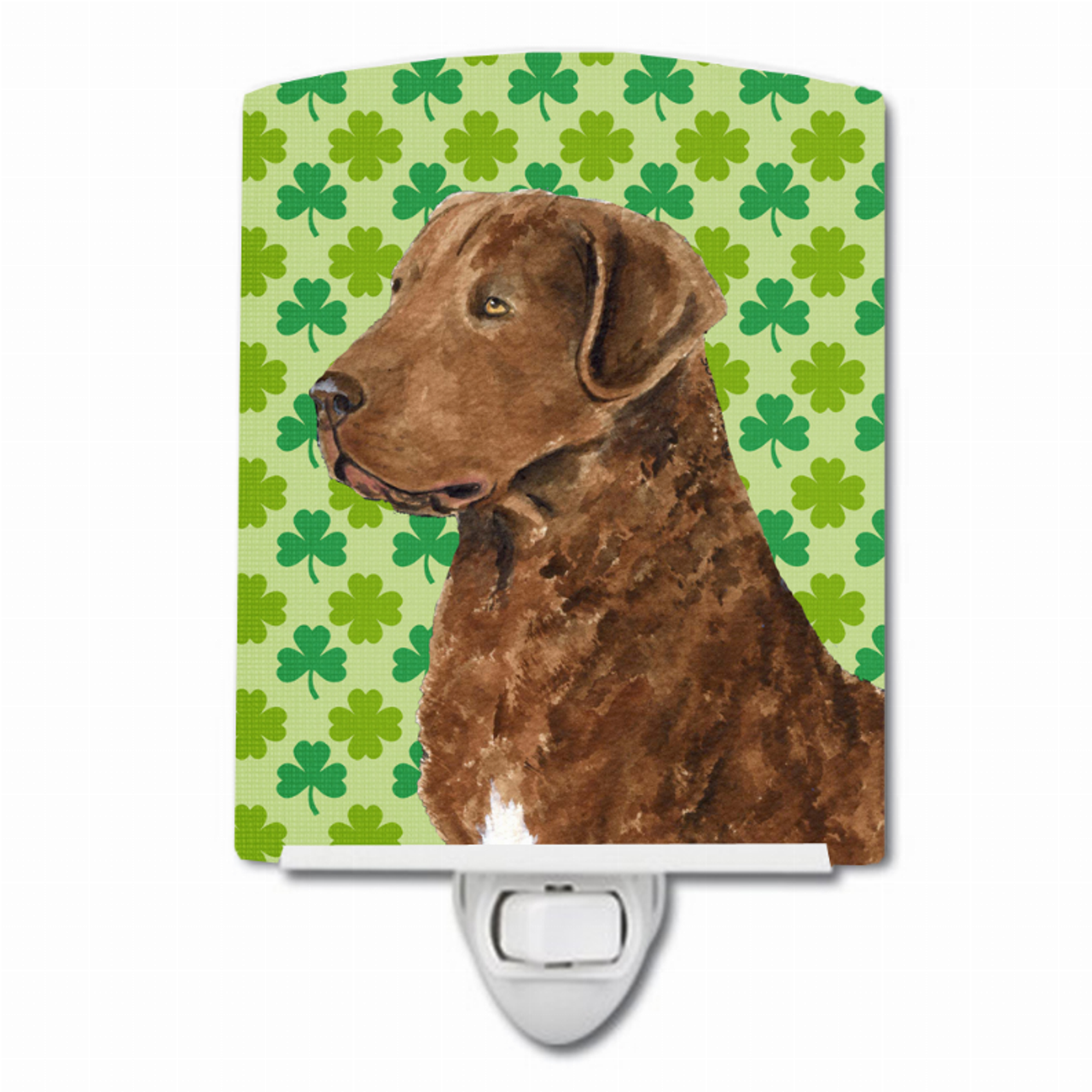 St. Patrick's Day Shamrock Portrait Ceramic Night Light - S000213B001695P104830V000