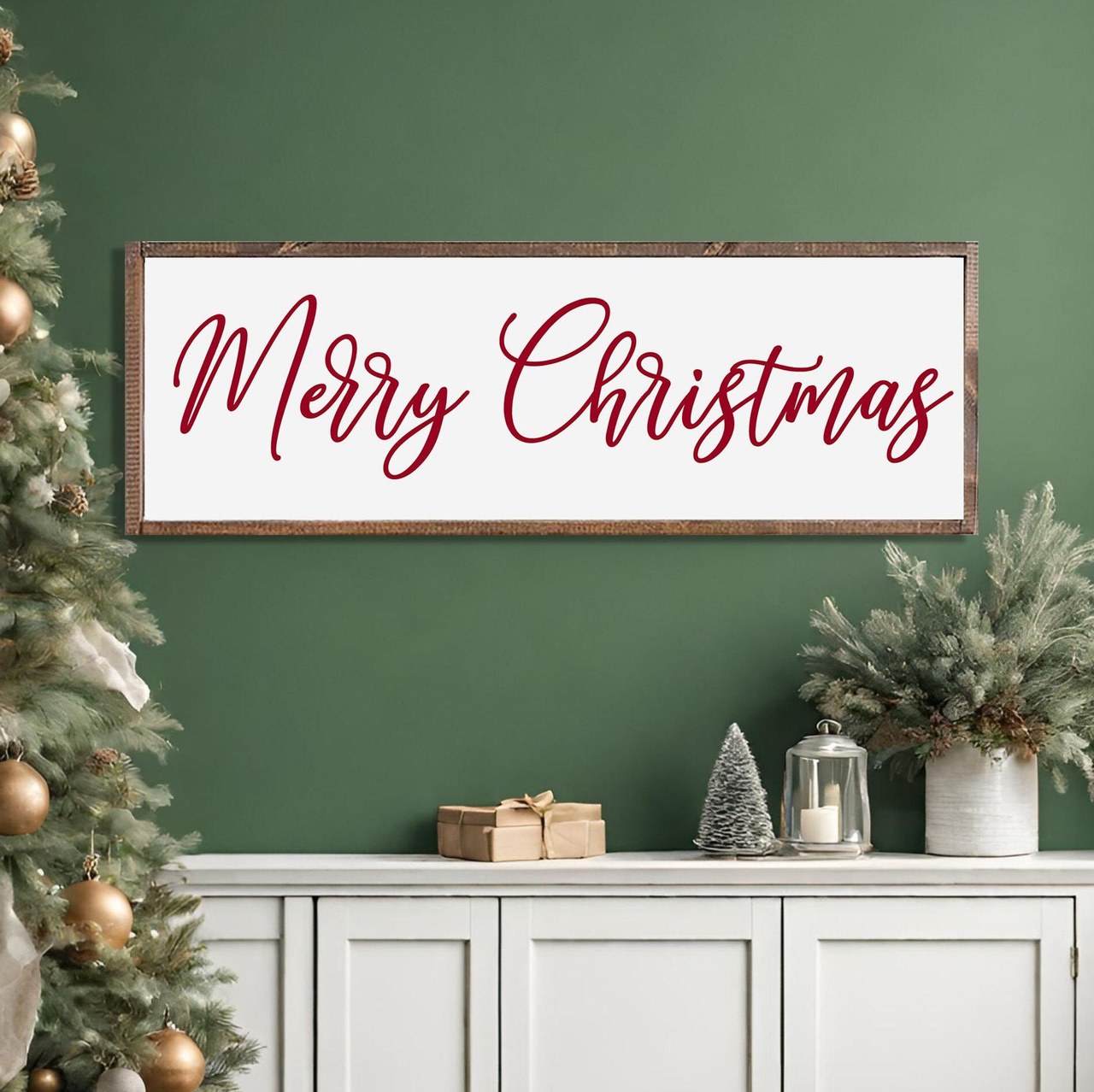 Merry Christmas Farmhouse Wood Sign Merry Christmas Farmhouse Wood Sign