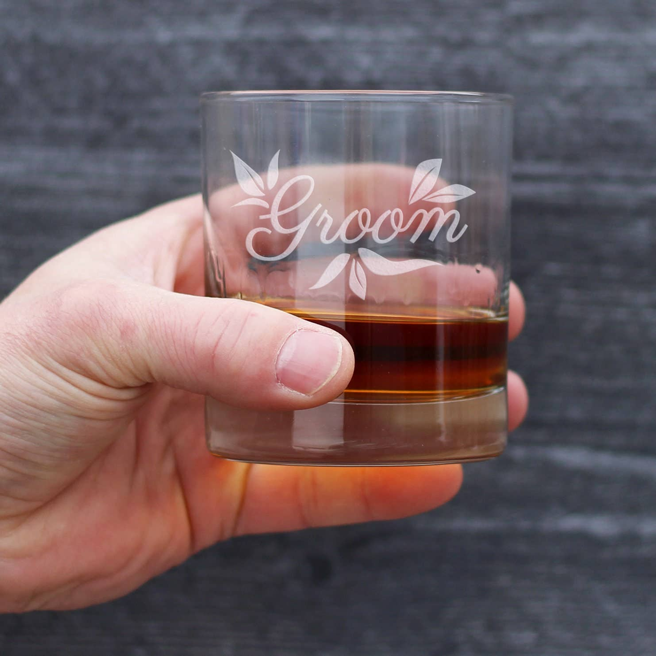 Wedding Groom Whiskey Rocks Glass - Bridal Party Gifts