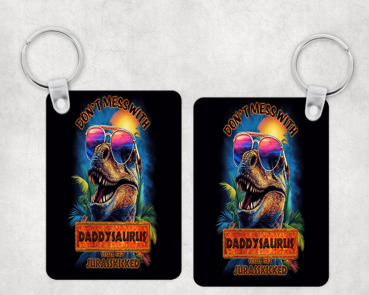 Daddysaurus Keychain