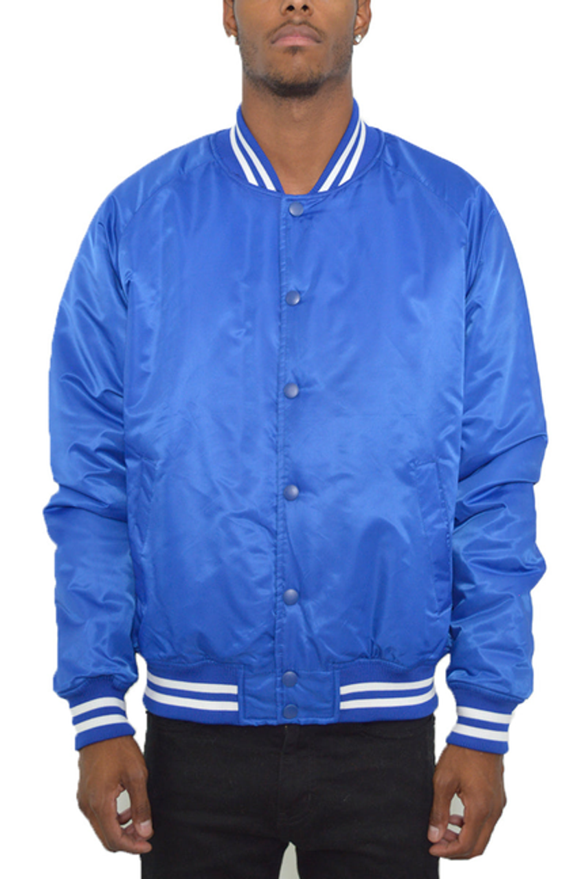 Classic Varsity Windbreaker - BJ187-BLUE-2XL Classic Varsity Windbreaker - BJ187-BLUE-2XL