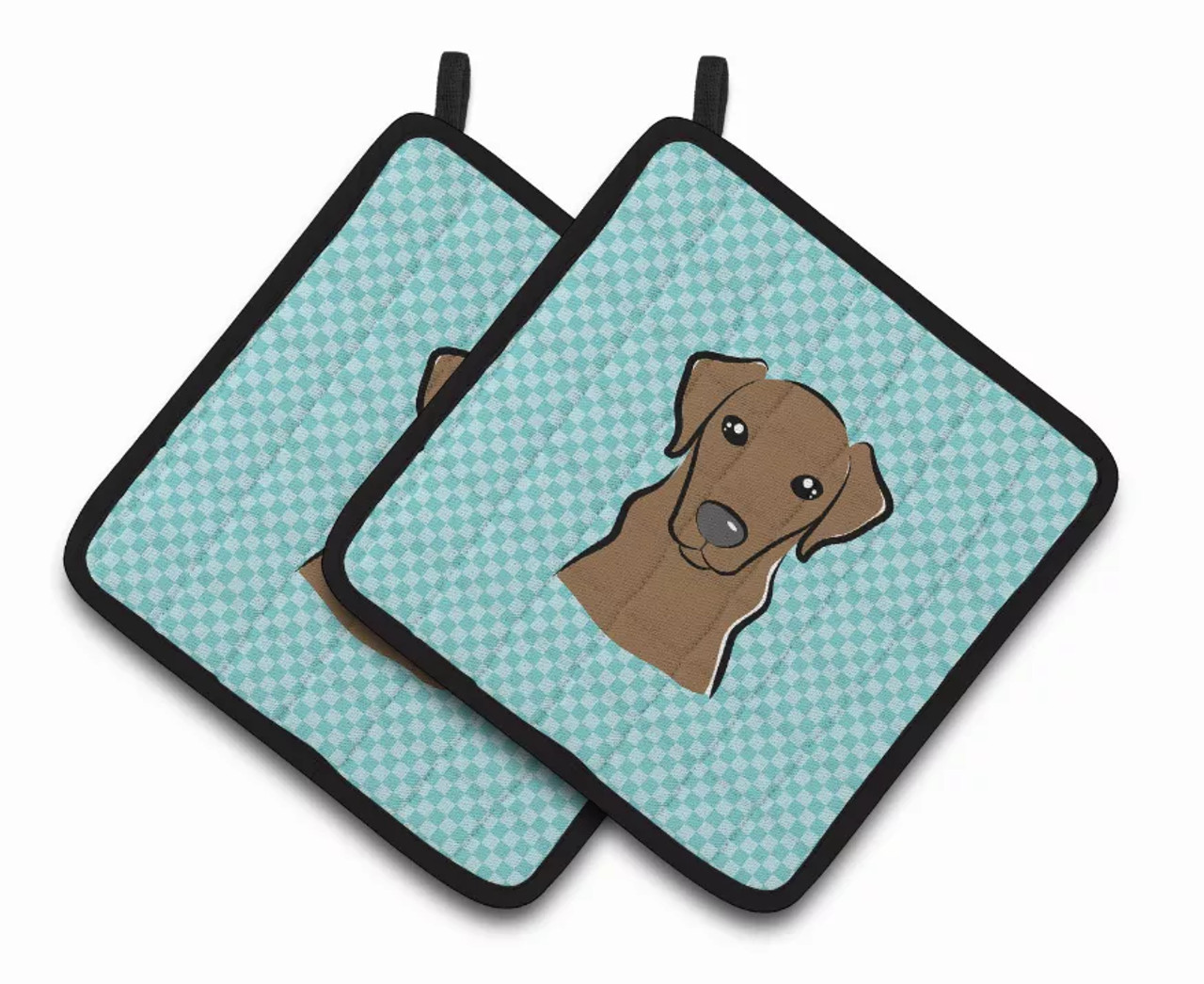 Dog Portrait on Pair of Pot Holders - S000213B001695P069298V042