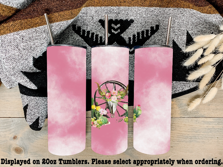 Pink Skull Steel Tumbler