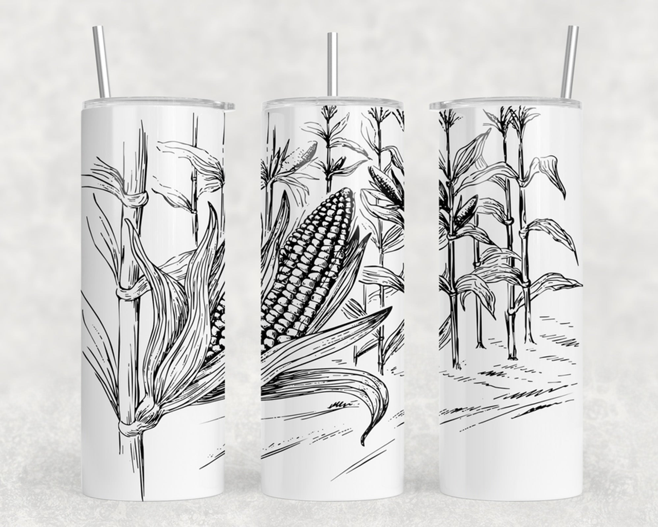 Corn|Skinny Tumbler|Optional Bluetooth Speaker| Speaker Color Varies