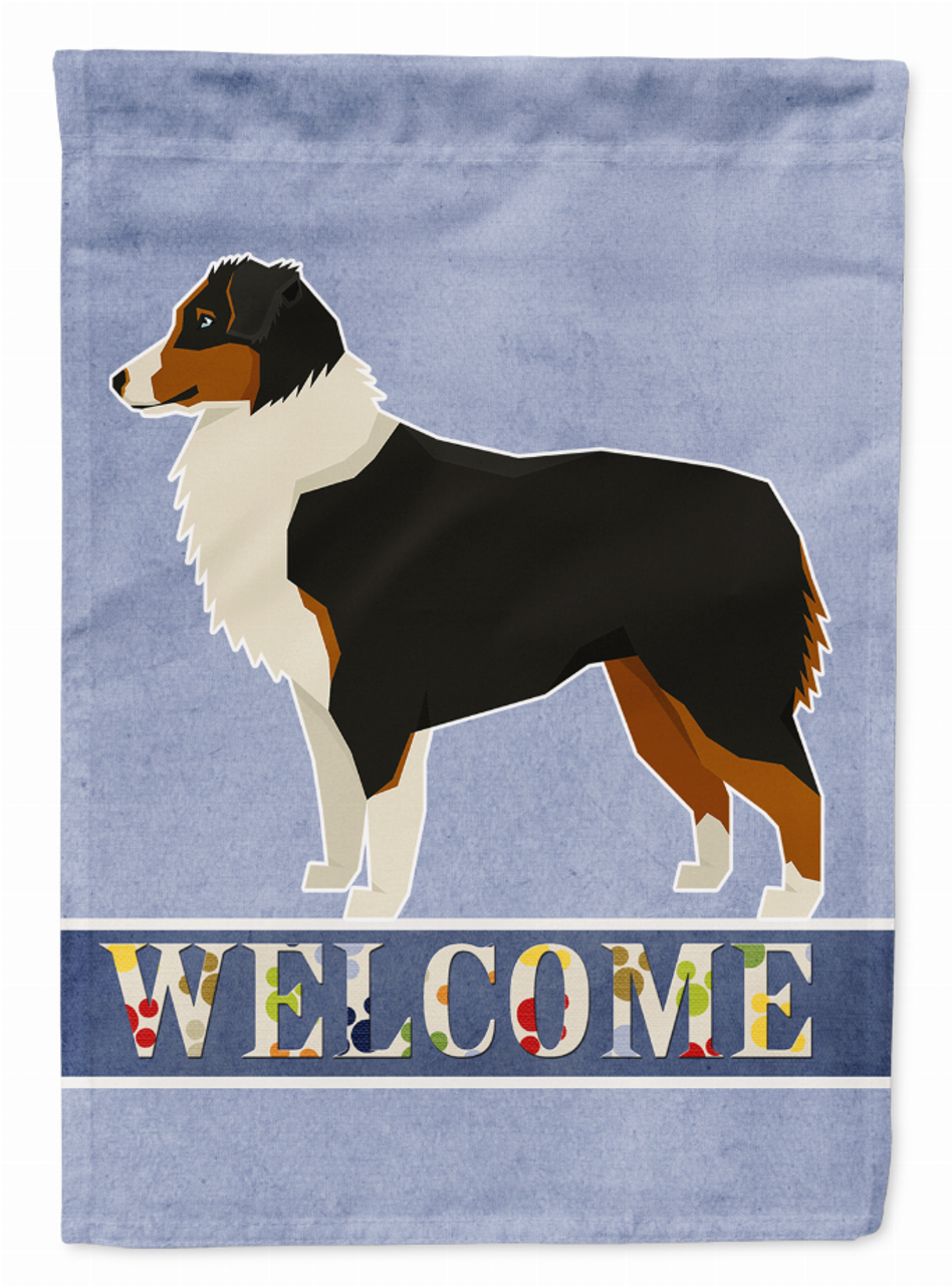 Australian Shepherd Welcome Flag Canvas House Size