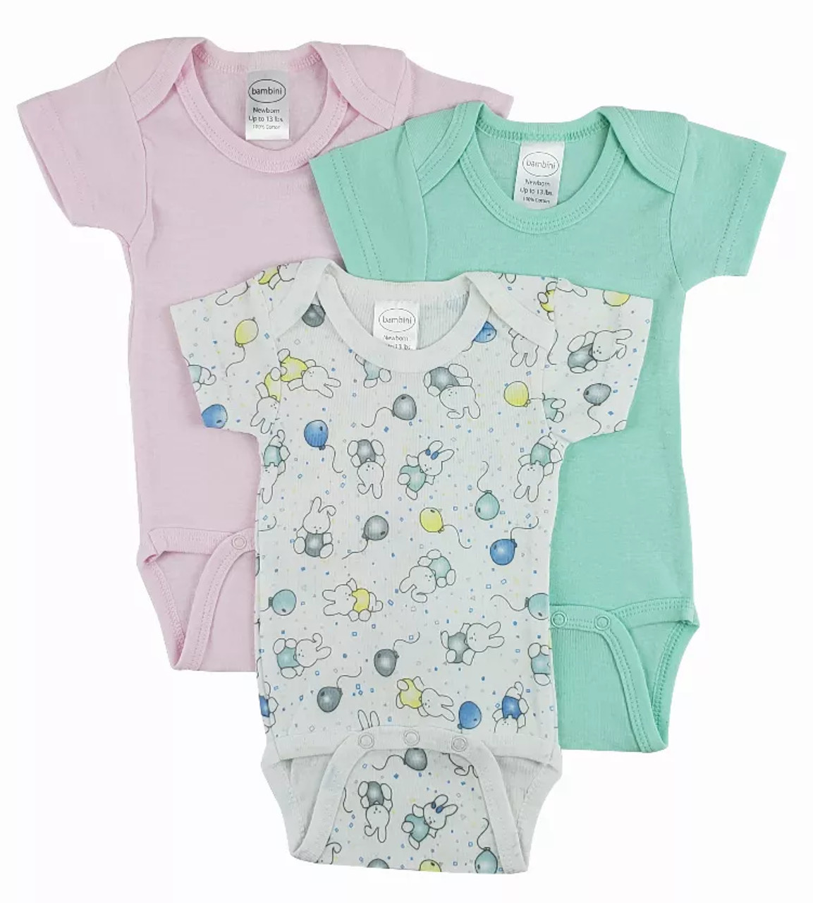 Bambini Short Sleeve One Piece 3 Pack - S000522B001438P000006V009