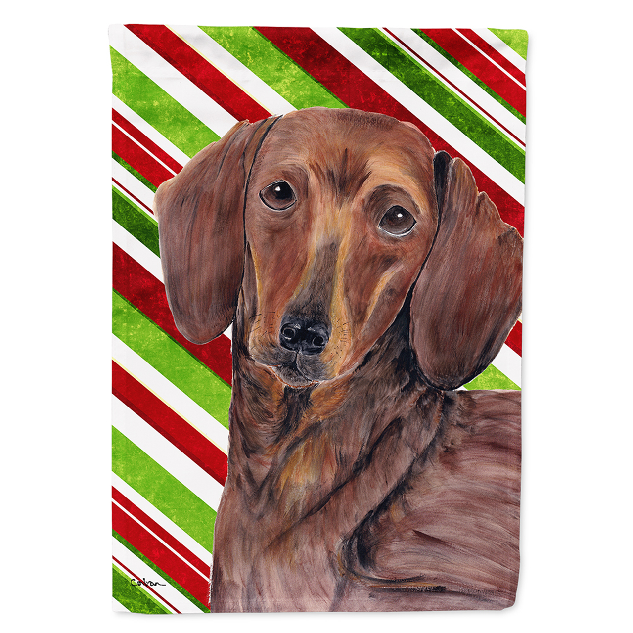 Candy Cane Holiday Christmas Dog Flag Garden Size - S000213B001695P120598V000