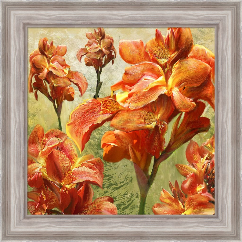 Orange Orchid Bloom by Anthony Christou, Framed Wall Art