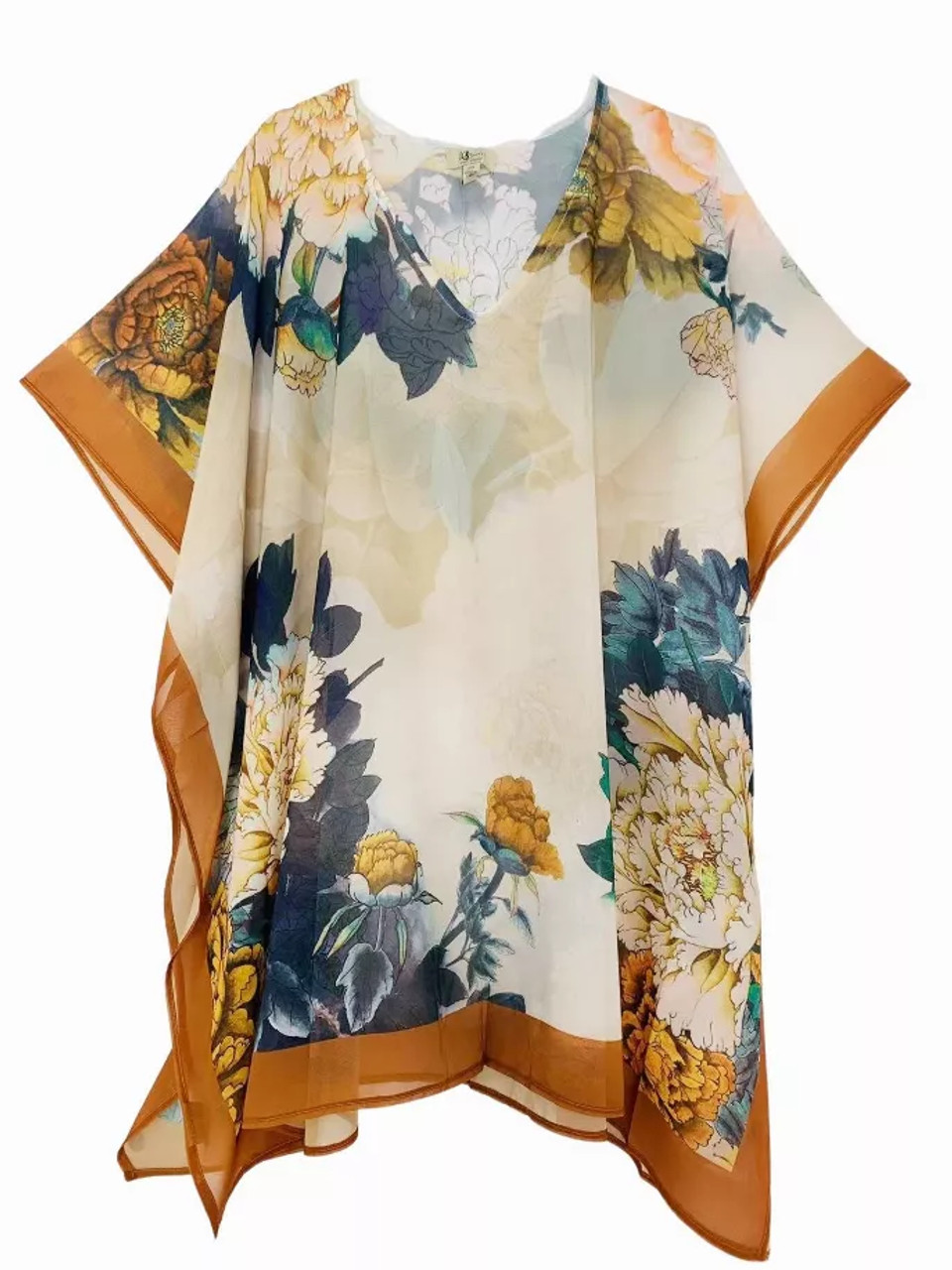 Gold Peoney V-Neck Tunic