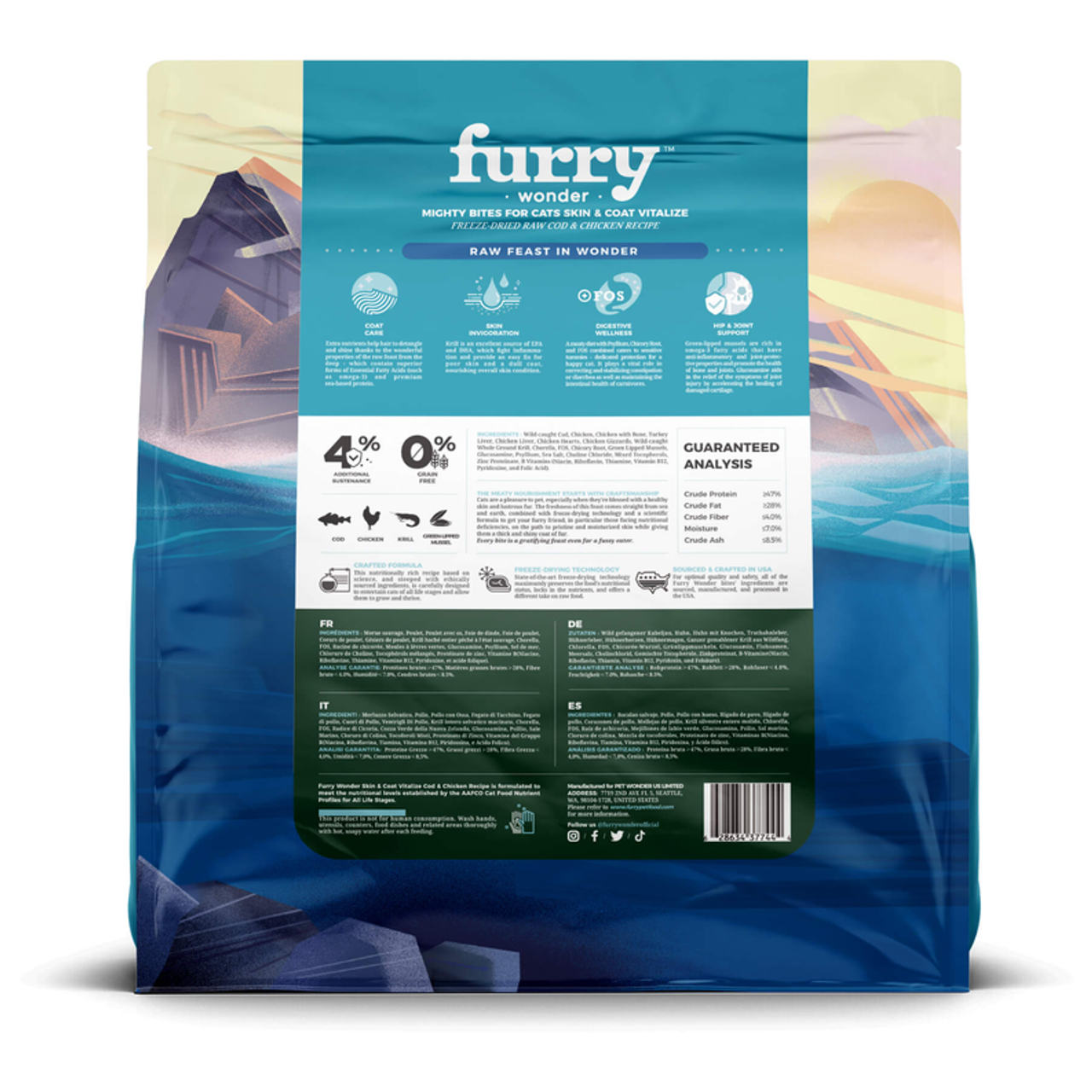 Skin&Coat Vitalize Freeze-Dried Raw Cod&Chicken Recipe for Cats - S002523B002734P000008V002