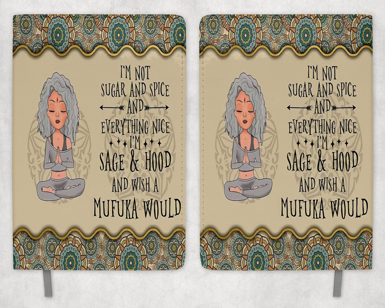 Sage and Hood Printed 8 Inch  A-5 Journal