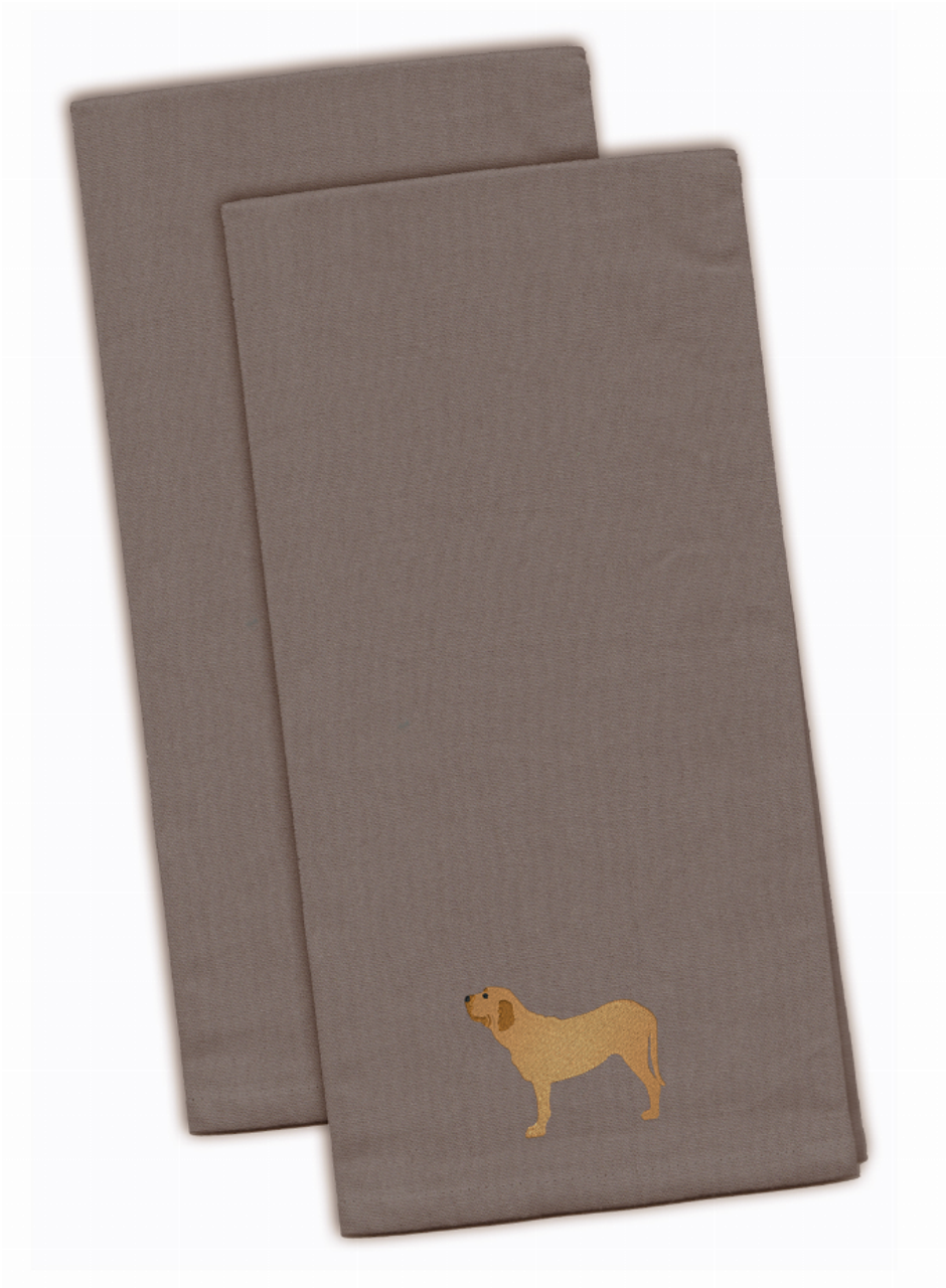Dog Design Embroidered Kitchen Towel Set of 2 - BB3479GYTWE