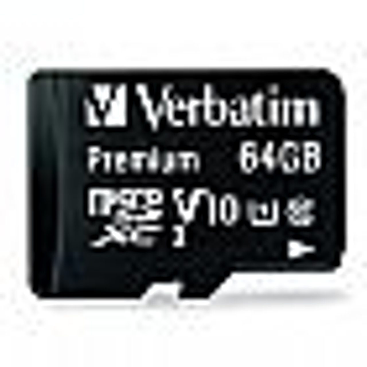 Verbatim Premium microSDXC Memory Card, 44084, With Adapter, 64GB, UHS-1, Class 10, TAA