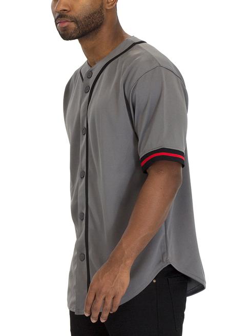 No Hitter Baseball Jersey - BJS0196-GREY-M