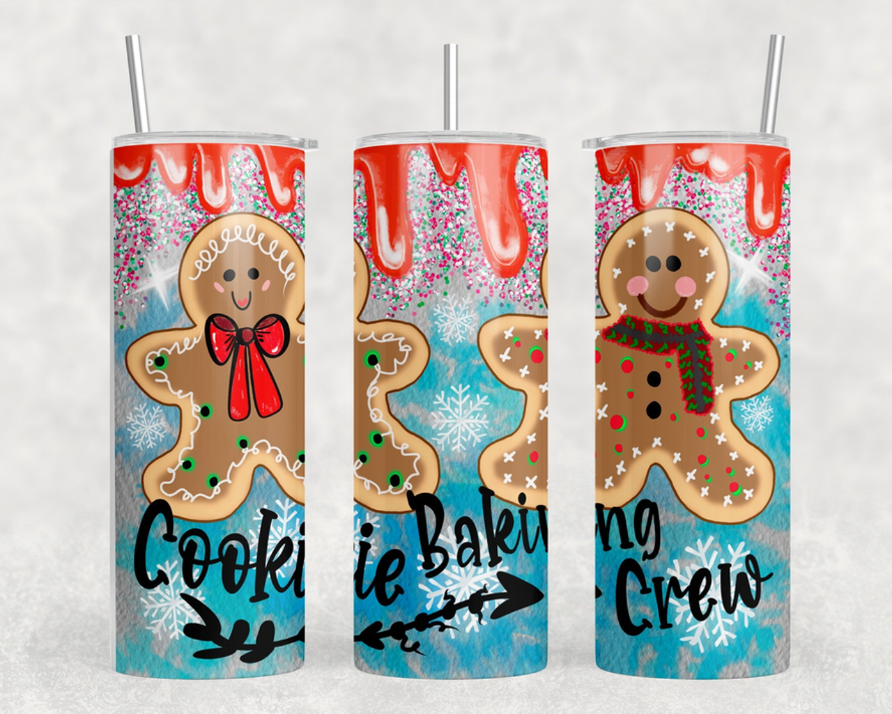 Cookie Baking Crew|Skinny Tumbler|Optional Bluetooth Speaker| Speaker Color Varies