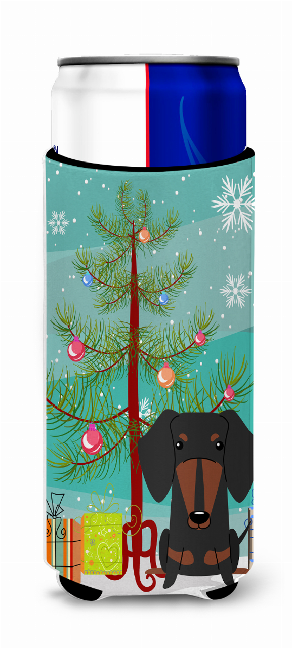 Merry Christmas Tree Dog Ultra Hugger for slim cans
