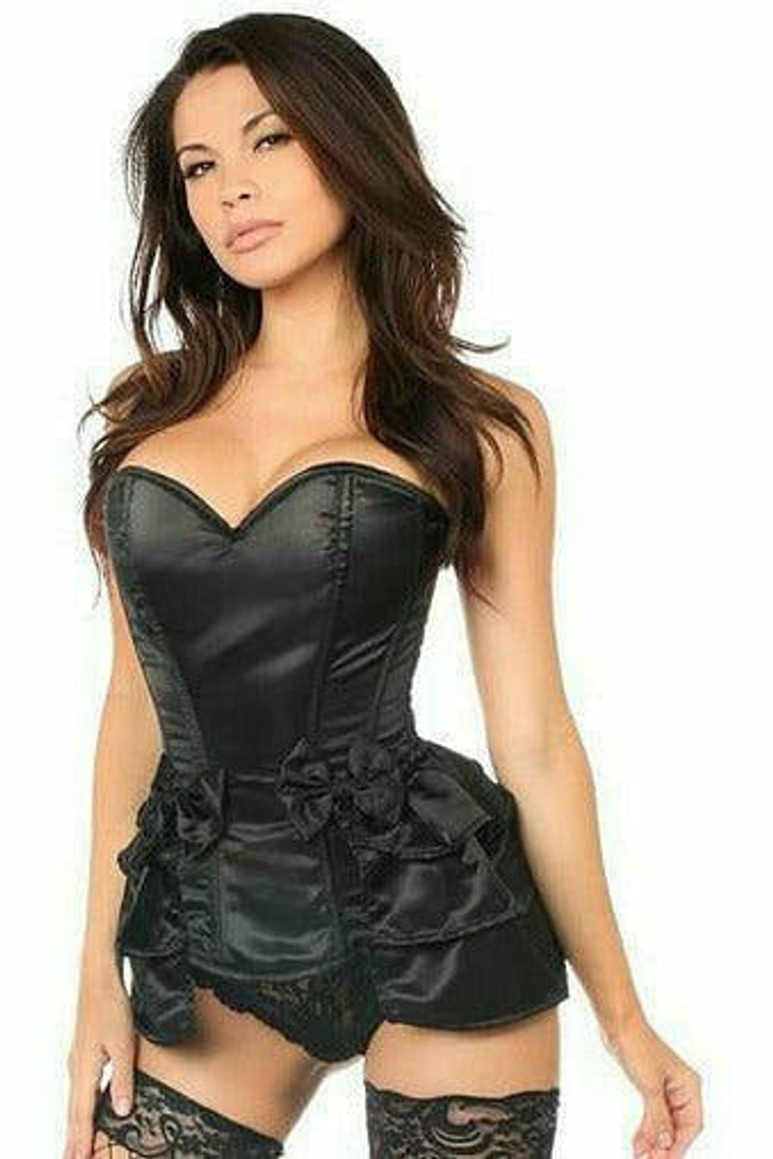 Lavish Satin Corset with Removable Snap on Skirt - LV-174-5X