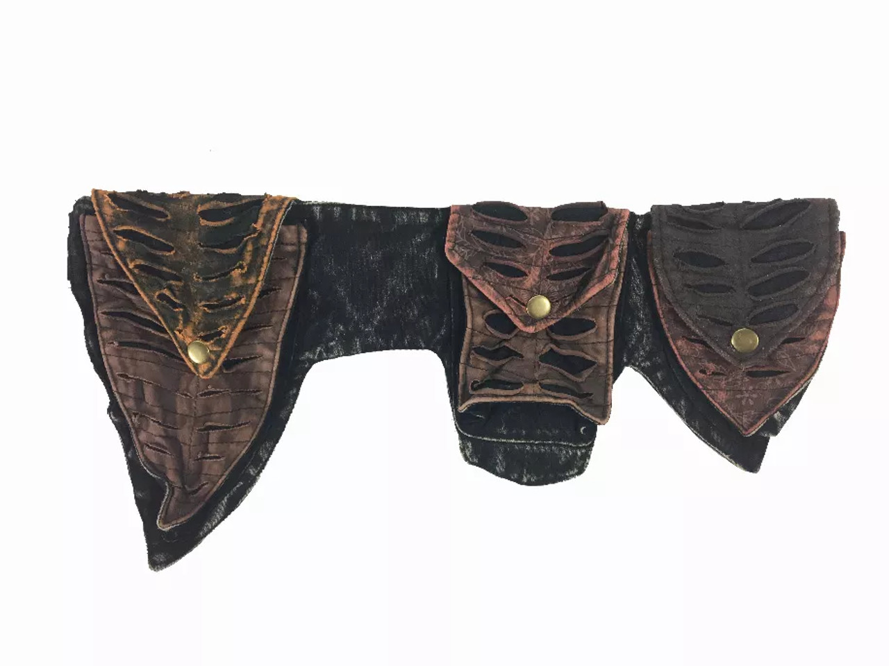 Cotton Stonewash Razor Cut Buckle Up Belt With Attached 3 Pouch - 8RCWaccessories8RC-blk Cotton Stonewash Razor Cut Buckle Up Belt With Attached 3 Pouch - 8RCWaccessories8RC-blk