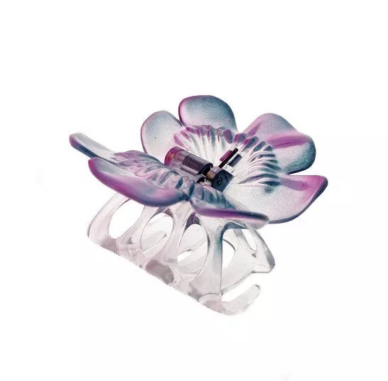 Purple Rainbow Rose Cover Hair Claw - 1729-06