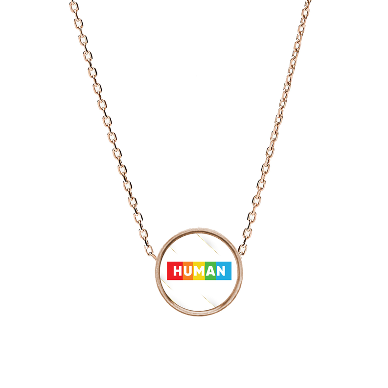 LGBTQ Pride Reversible Inspirational Charm Necklace - PinkBox3-9300
