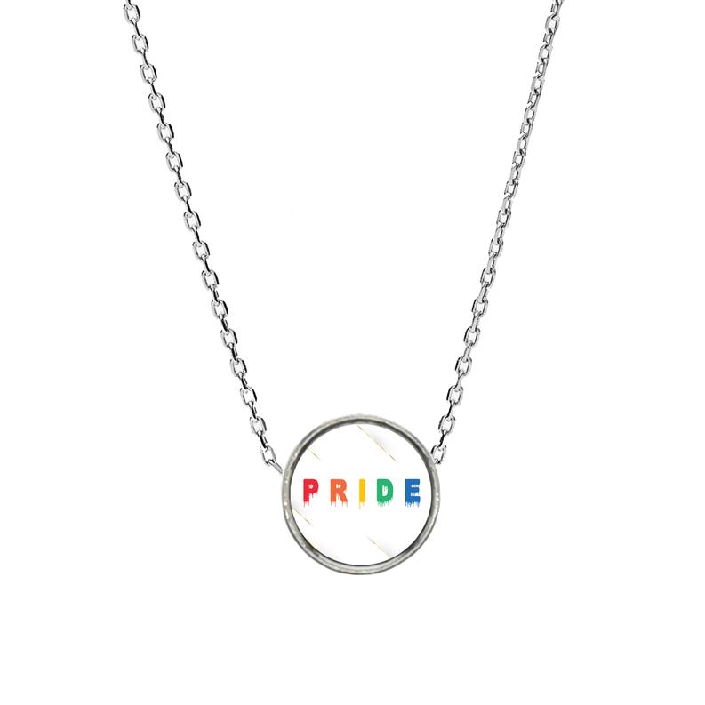 LGBTQ Pride Reversible Inspirational Charm Necklace - PinkBox3-9328